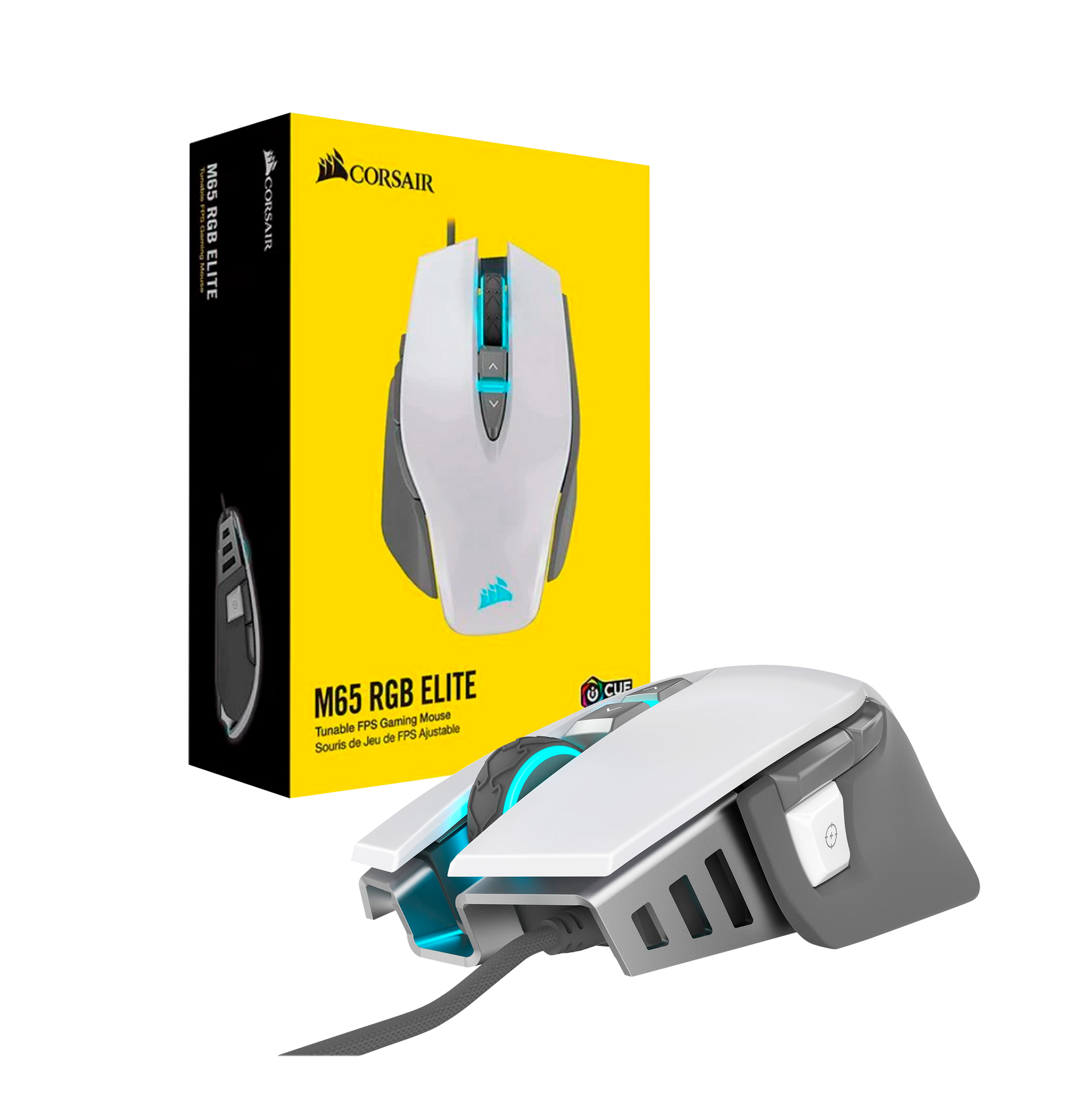 Mouse Corsair M65 RGB Elite Blanco 18000 DPI