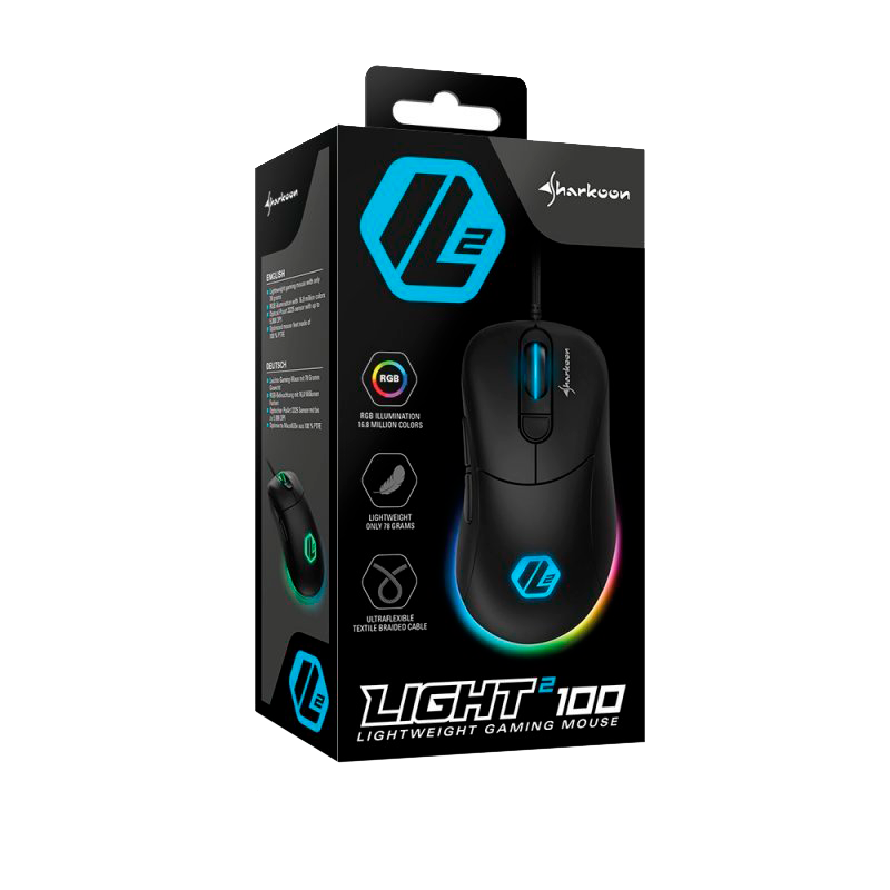 Mouse Sharkoon Light² 100 RGB 5000 DPI