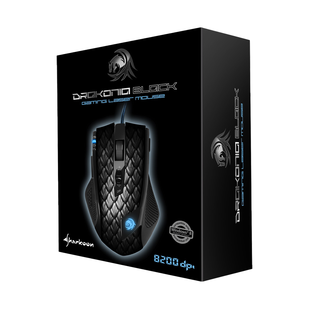 Mouse Sharkoon Drakonia Black 8200 DPI